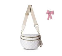 Genérico Elysir Crossbody Bag for Women, Double Pockets with Large Capacity, Checkered Bum Bag Crossbody, for Travel and Everyday (11)