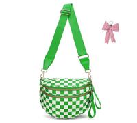 Genérico Elysir Crossbody Bag for Women, Double Pockets with Large Capacity, Checkered Bum Bag Crossbody, for Travel and Everyday (14)