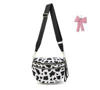 Genérico Elysir Crossbody Bag for Women, Double Pockets with Large Capacity, Checkered Bum Bag Crossbody, for Travel and Everyday (02)