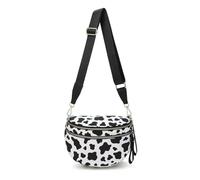 Genérico Elysir Crossbody Bag, Roomie Bum Bag, Adjustable Shoulder Strap, for Women, Double Pockets With Large Capacity (milk pattern)