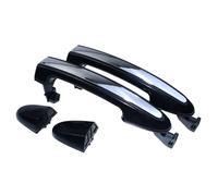 Genérico Embellecedor de la manija de la puerta Manija exterior de puerta cromada negra 826512B000, 826612B000, 836512B000 para Hyundai Santa Fe 2007-2012 reemplazar(Rear side)