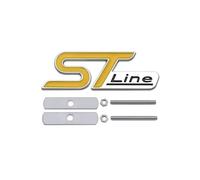 Genérico Emblema de metal 3D de gran tamaño, amarillo, verde, azul, rojo y negro, con logotipo ST Line, for parrilla delantera de coche, pegatina for maletero trasero, accesorios de estilo de coche.(G