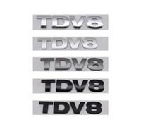 Genérico Emblema for Maletero Trasero de Coche con Letras Negras cromadas en ABS 3D SDV6 SDV8 TDV6 TDV8(TDV8,Matt Silver)