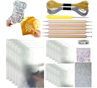 Genérico Embossing Foil Sheets,Metal Embossing Foil Art Kit,Gold/Silver Foils Sheets Emboss Tool Accessory,Thick Shiny Foils Paper Shimmer Engraving Art Craft Set for DIY Artwork Painting (Silver)