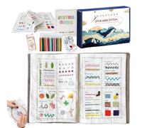 Genérico Embroidery Book - 7.87x4.92x1.97 Inches Hand Craft Kit,Beginners Embroidery Books | For Craft Lovers Men Women Boys Girls Youth Teens Wife Husband Son Daughter Family
