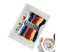 Generico Embroidery Book - Handmade Crafting Guide With Complete Embroidery Kit, Creative Needlework Set For Quilters, Learners, Art Teachers, School Projects & Relaxation