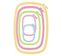 Genérico Embroidery Hoop |5 Pieces Handmade Craft Tools Adjustable Screw DIY Sewing Set | With Adjustable Screw DIY Sewing Hoop | For Beginners Women Crafts Learning Practice Display Home Decor