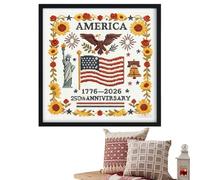 Genérico Embroidery Kit - Commemorative Art Craft Set Hand Embroidery Kit Beginner Friendly, Seniors Group Activity Hobby Home Relaxation, Wall Decor Travel Project Party, Complete Kt, Needlewo