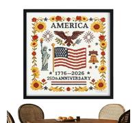 Genérico Embroidery Kit - Commemorative Art Craft Set, Stitching Kit with Patterns, Relaxing Handcraft Activity, Creative Needlework Project for Activity, Home, Wall, Travel, Party