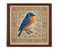 Genérico Embroidery Kit For Beginners - Hummingbird Needlework Kit With Floral Pattern, Bird Themed Stitching Set Providing Creative Hand Craft Learning | Complete Craft Pack Enhancing Skill Building