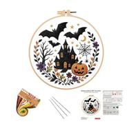 Genérico Embroidery Kit - Halloween Theme DIY Sewing Art Craft, Adults Kit