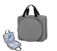 Genérico Embroidery Organizer, 33x30x8cm Portable With Double Handles | Modernized Crafting Round Sewing Project Bag,for Artists Professionals Beginners Students Travelers Craft Enthusiasts