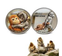 Genérico Emotional Support Coin Monkey, Punch Monkey Challenge Pocket Coin with “One Day At A Time You Are Not Alone”, Double-Sided Emotional Support, Inspirational Punch Pocket (A-5pcs)