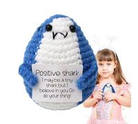 Genérico Emotional Support Crochet, Funny Sentimental Assistance Doll, 0.06 Inches Positive Card & Uplifting Messages, Handmade Knitted Figure for Living Room, Bedroom, and