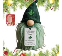 Genérico Emotional Support Weed GNOME,Your Little Cannabis Companion, Funny Cannabis Leaf Beanie Mini GNOME Figurinewith Inspirational Tags, Cozy Decorative Plushie Gift for Home or Office (1pcs)