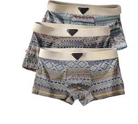 Genérico Empiricala Vintage Pattern Design Men's Premium Cotton Boxer Briefs, Mesh Panel Underwear Men Pack Smooth