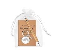 Genérico Employee Appreciation Favors - 12.4x8x3cm Notebook With Pen And Keychain,Inspirational Be Proud Of The Work You Do Notebook | For Office Coworkers Colleagues Employees Teachers Christmas