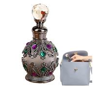 Genérico Empty Perfume Bottles, Portable Cosmetic Fine Mist Bottle Inlaid with Jewels, Atomizer Vials, Luxurious Decorative Storage Container for Women, Adults, Elegant Design
