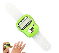 Generico En Contador,Contador Manual Electrónico Pantalla Digital Transparente | Contador numérico reiniciable portátil con correa ajustable para coaching, trabajo de punto, golf, ganchillo