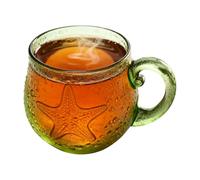 Generico En olas, vasos soplados a mano, taza de té para amantes de la playa, para café caliente leche estudio salón oficina cocina hotel cumpleaños artistas casa playa estudiantes