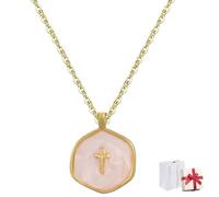 Genérico Enamel Simple Cross Charm Choker, Round Cross Waterproof Sweat-Proof Anti-Oxidation Pendant, Religious Jewelry Cute Trendy Small Necklace Gifts for Women