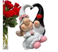 Genérico Enano Día De San Valentín, Figura De Pareja De Resina Hecha A Mano, Miniatura Y Blanca para Decoración De Hogar Y Mesa, Regalo Romántico para Aniversario