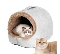 Genérico Enclosed Cat Bed - 42x37x32cm Winter Semi-Closed Warm Kitten Bed, House Tent Pet Puppy Sleeping Beds For Home Dorm Bedroom Living Room Balcony, Soft Pet Cave