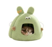Genérico Enclosed Cat Cave - Indoor Kitten Bed | 40x40x35cm Warm Pet Bed for Bedroom Corners, Cotton Cat Tent with Tunnel Feature, Feline House, Whimsical Cats Haven for Holiday Season