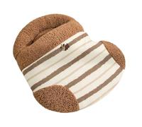 Generico Enclosed Flannel Cat Sleeping Bag with Raised Rim | Plush Winter Warm Cave Tunnel | 24x22 inch Indoor Outdoor Bed | Secure Hideaway for Kitties Small Dogs