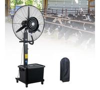 Genérico Enfriador De Aire Exterior Oscilante Con Ruedas Y Gran Tanque De Agua De 43L, Ventilador Nebulizador De Pie for Jardín Patio Y Piscina Con Fuerte Motor De Cobre