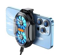 Genérico Enfriador Teléfono Móvil - 8,6 x 6,2 x 3,3 cm ABS | Ventilador Doble Móvil Radiador Recargable Clip Ajustable Velocidad Flujo de Aire Hogar Viaje Estudio