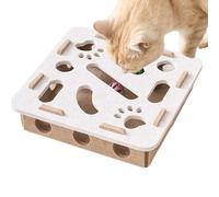 Genérico Engaging Dog Puzzle - Interactive Cat Toy ¦ Cat Treat Puzzle with Scratching and Maze Design, Enrichment Toys for Cats, Multi-Sensory Play, Pet Scratching Board with Bell Track for Exercise