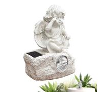 Genérico Engelfiguren Und Gartenstatuen - Solarbetrieben Mit LED-Beleuchtung, Sammlerstücke Engel | Für Den Garten, Terraza Weg Rasen Garten Grab Friedhof Park Balkon