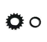 Genérico Engranaje Fijo de una Sola Velocidad for Bicicleta, piñón Volante 13T-20T, Anillo Bloqueo for Pista Fixie(Black 16T)