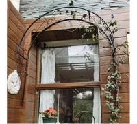 Genérico Enrejado De Arco De Jardín para Plantas Trepadoras - Pérgola Metálica Semicircular Montada En La Pared, Puertas, Ventanas Y Entradas(Size:150 x 21 x 147cm,Color:Negro)