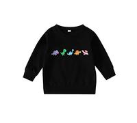 Genérico Ensemble bébé garçon avec motif dessin animé, sweat à capuche doux et confortable pour nouveau-né, haut en coton respirant, vêtement de jeu pour enfant de 0 à 3 ans (Black, 2-3 Years)