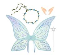 Genérico Ensemble D'ailes De Fée - Ailes De Fée Papillon Pour Filles | Déguisement Fée Enfant | Accessoires De Cosplay D'Halloween, Accessoires De Jeu De Rôle Pour Fête De Noël, Mariage Accessoires