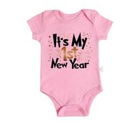 Genérico Ensemble de Nouvel An pour bébé garçon et fille, Combinaison en Coton Doux Avec imprimé lettre, Cadeau de fête pour Nouveau-né de 0 à 24 mois (6-9 Months)
