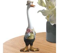 Genérico Enten-Gartenstatue | Gänsefigur aus Kunstharz | Enten-Dekoration für Rasen, Terrasse, Garten, Balkon, HOF und Bauernhaus | Niedliche Tierdeko für Liebhaber Von Gartendekoration