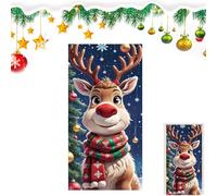 Genérico Entrance Backdrop - Curtain, Seventy Inch Decor Panel for Greeting Adornment, Porch Hanger with Large Reindeer Graphic, Home Accessory, Fabric Component for Farmhouse, New Year & Gathering