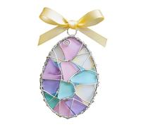 Genérico Envueltos En Alambre De Pascua, Opciones De Colocación Versátiles, 8x8cm, Acrílico para Colgar En La Ventana, Decoración Colorida De Conejitos, Regalo Pensativo, para El Hogar, Es