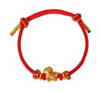 Genérico Equine Bead Bracelet - Charm for Kids | Red String with Adjustable Knot, Spring Festival Jewelry, Handmade Accessory for Girls Boys Birthday Celebration