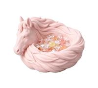 Genérico Equine Catchall Dish, Sculpted Animal Storage Accent, Small Item Display Organizer Plate, Functional Decorative Table Bowl, Elegant Home Entryway Living Room Bathroom 5.91x5.91in