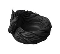 Genérico Equine Catchall Dish, Sculpted Animal Storage Accent, Small Item Display Organizer Plate, Functional Decorative Table Bowl, Elegant Home Entryway Living Room Bathroom 5.91x5.91in
