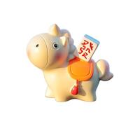 Genérico Equine - Festive Statuette for Decoration | Solid Composite Resin with Vibrant Colorful Finishes & Golden Mythical Features for Vehicles, Bistros, Libraries and Nightstands Celebration