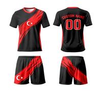 Genérico Equipacion De Futbol Niños, Conjunto Niños Verano,Equipo Unisex para NiñOs Y Adultos DiseñO Turco para JóVenes Y Adultos Ropa Deportiva CóModa para Entrenamiento Y Partidos