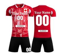 Genérico Equipacion Futbol Niños, Conjunto Calzonas Y Camiseta Niño,Pantalones Cortos Y Shorts con Estampado De Estilo Oficial Ropa Deportiva Transpirable para Entrenamientos Y Partidos
