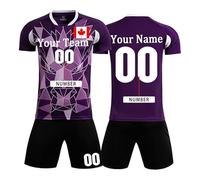 Genérico Equipacion Futbol Niños, Conjunto Calzonas Y Camiseta Niño,Pantalones Cortos Y Shorts con Estampado De Estilo Oficial Ropa Deportiva Transpirable para Entrenamientos Y Partidos