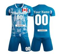 Genérico Equipacion Futbol Niños, Conjunto Calzonas Y Camiseta Niño,Pantalones Cortos Y Shorts con Estampado De Estilo Oficial Ropa Deportiva Transpirable para Entrenamientos Y Partidos