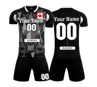 Genérico Equipacion Futbol Niños, Conjunto Calzonas Y Camiseta Niño,Pantalones Cortos Y Shorts con Estampado De Estilo Oficial Ropa Deportiva Transpirable para Entrenamientos Y Partidos
